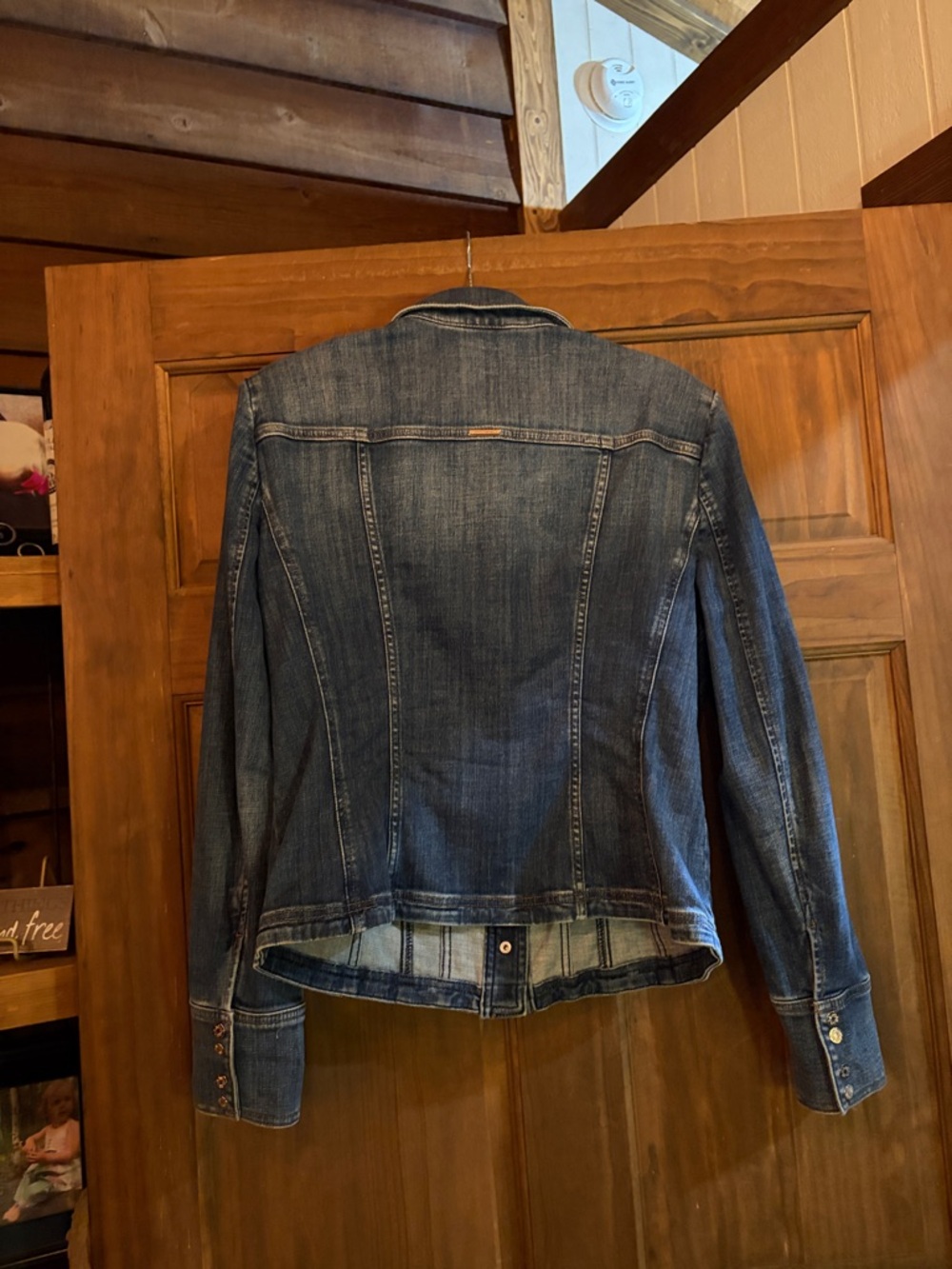 White House Black Market Dark Blue Denim Jean Jacket - Picture 3 of 5